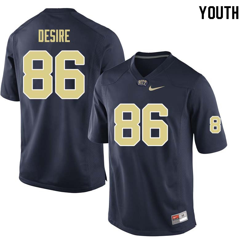 Youth #86 Julian Desire Pittsburgh Panthers College Football Jerseys Sale-Navy